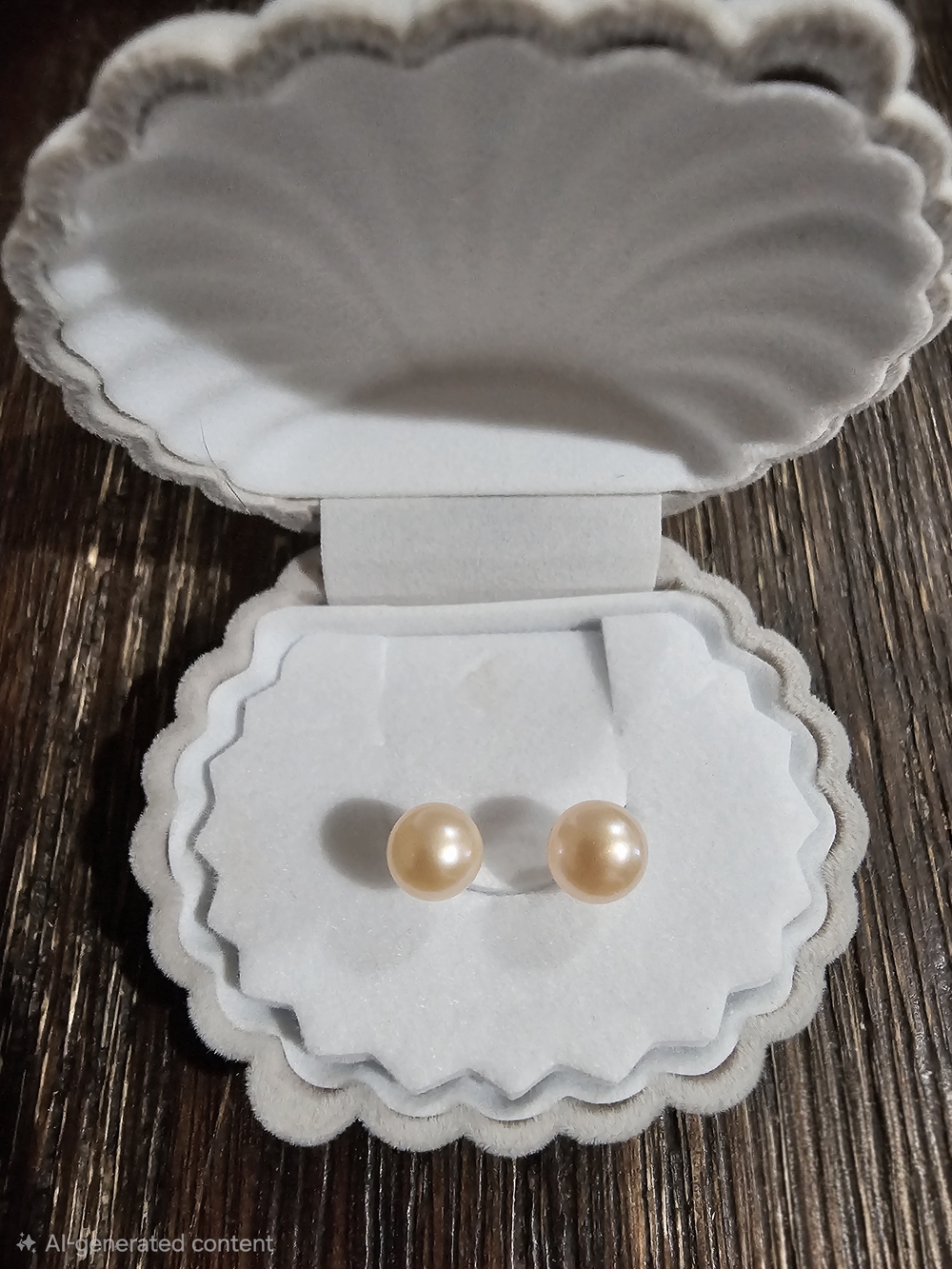 Classic Champagne Pearl Stud Earrings - Women Jewelry